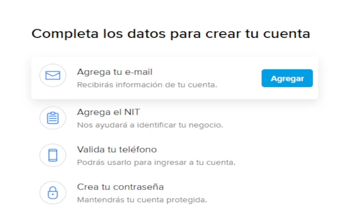 imagen de formulario de registro cuenta empresa mercadolibre