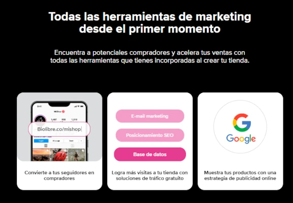herramientas de marketing digital que se pueden usar en una tienda de Mercado Shops